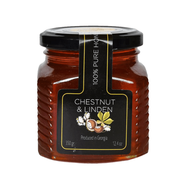 Gruzínský med s lipou a kaštanem. lipový med z Gruzie. Georgian honey with chesnut and linden. Грузинсуикй мед с липой и каштаном.